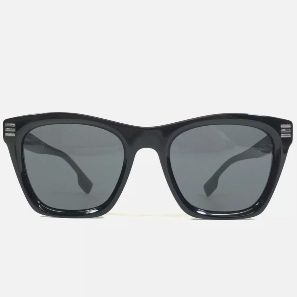 Burberry Sunglasses Black Thick Square Frames with Black Lenses - Picture 2 of 8